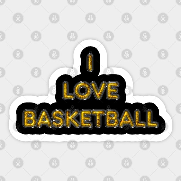 I Love Basketball - Yellow Sticker by The Black Panther